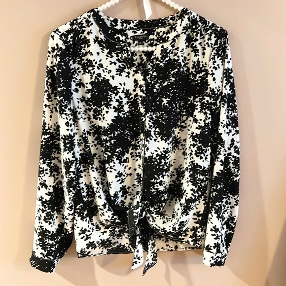 Talbots Tie Front Blouse - Picture 1 of 8